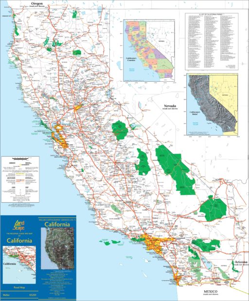 Carte de la Californie Carte de la Californie