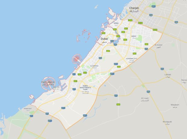 Carte de Dubaï Carte de Dubaï