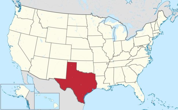 Carte des Etats-Unis avec le Texas Carte des Etats-Unis avec le Texas