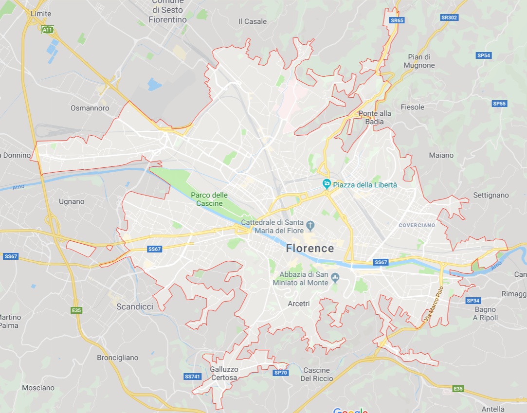 Carte de Florence en Italie Découvrir plusieurs plans de la ville