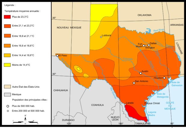 Carte météo du Texas Carte météo du Texas