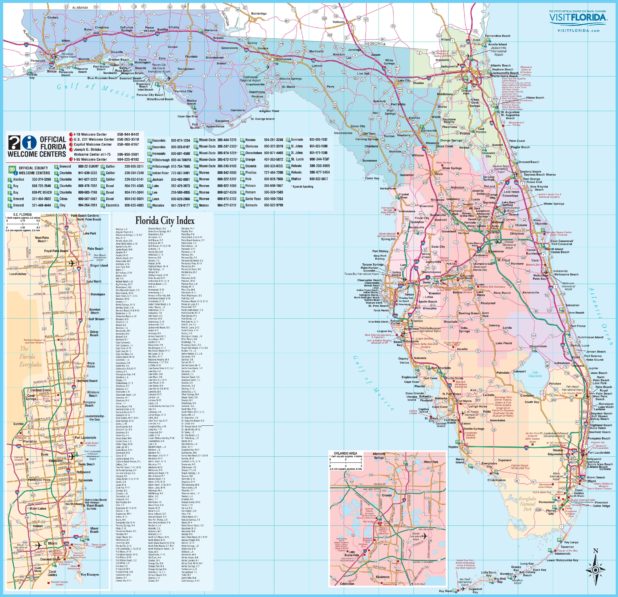Carte des routes de Floride Carte des routes de Floride