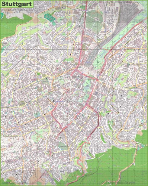 Carte de Stuttgart Carte de Stuttgart