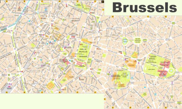 Carte touristique de Bruxelles Carte touristique de Bruxelles