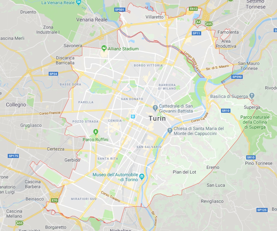 Carte de Turin en Italie Découvrir la des plans de la ville