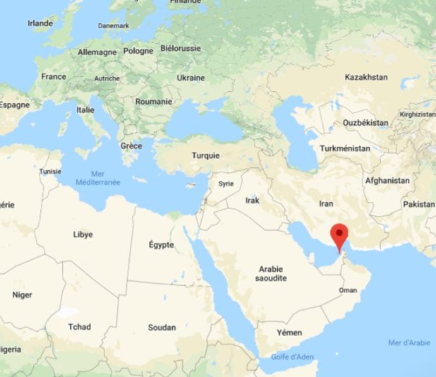 Dubaï sur une carte du monde