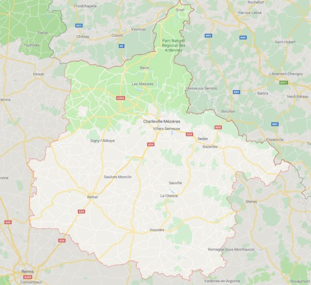 Ardennes carte