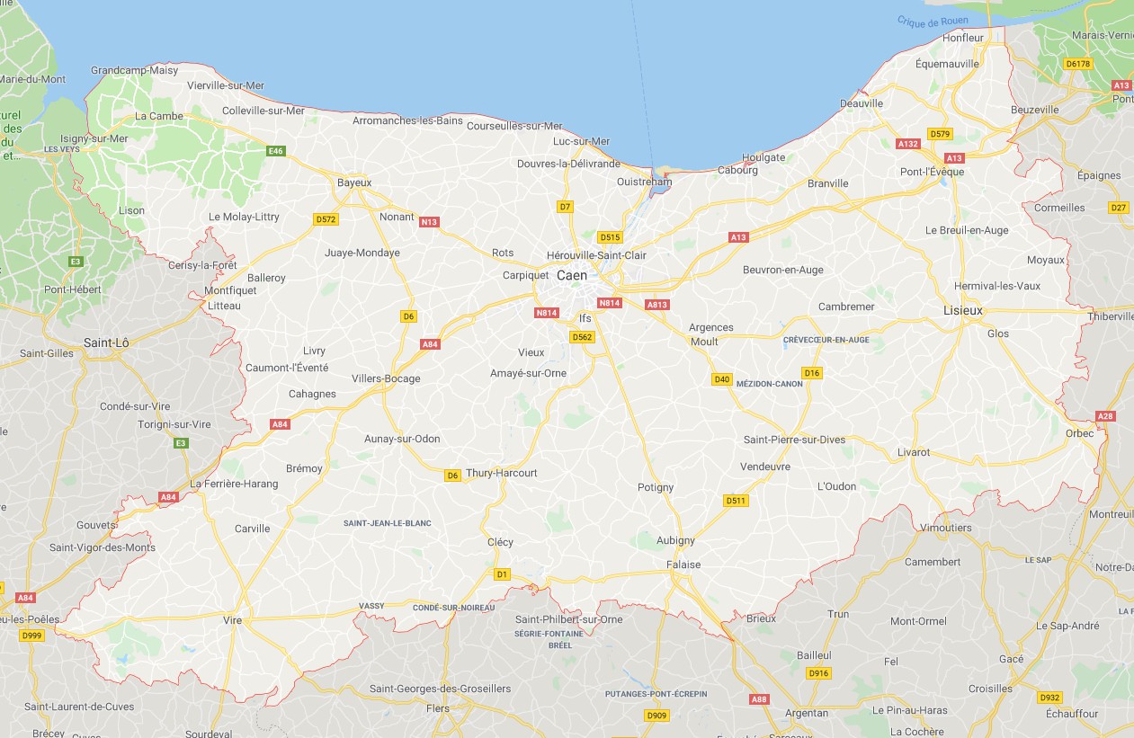 carte du calvados