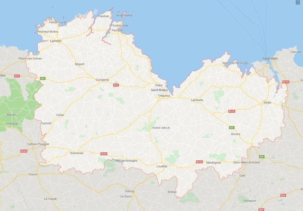Côtes d'Armor carte Côtes d'Armor carte