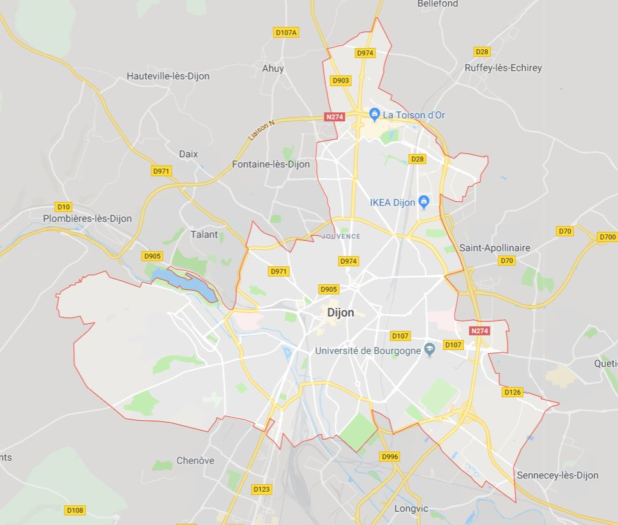 Carte de Dijon