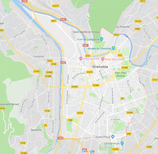 Carte de Grenoble