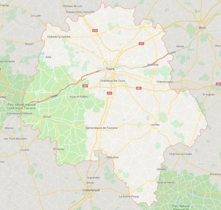 Carte de l'IndreetLoire IndreetLoire carte du