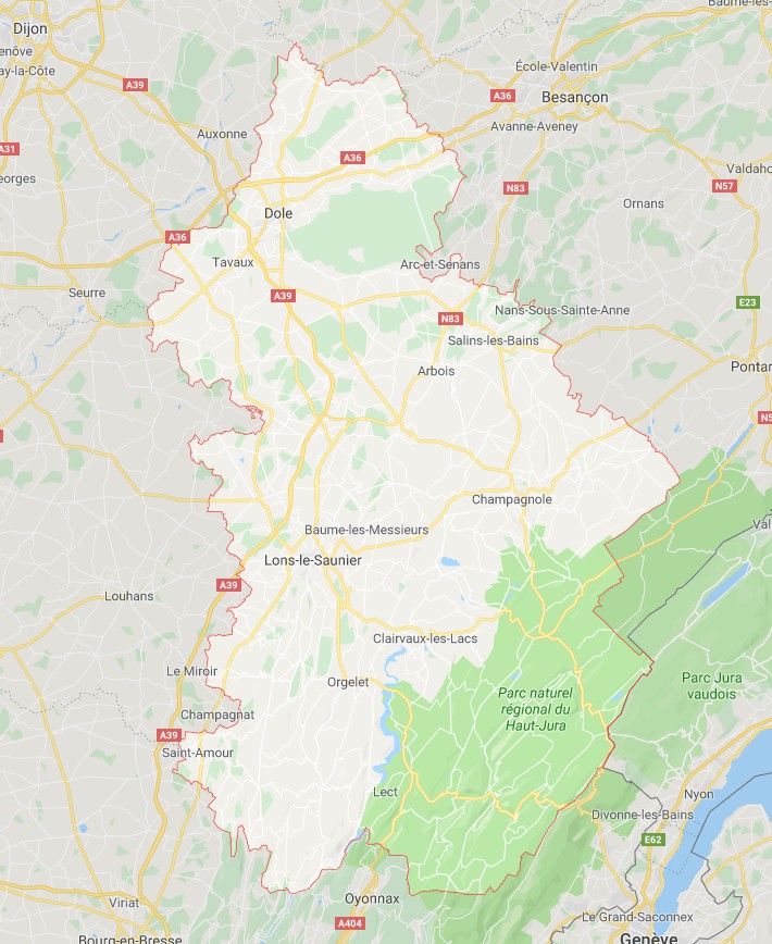 ou se situe le jura dans la france sud ouest