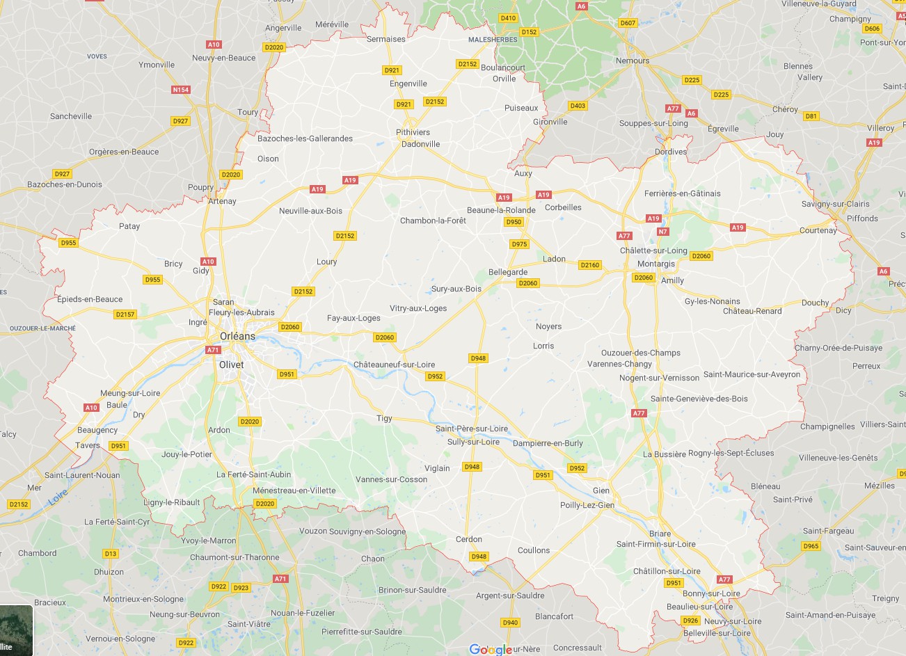 carte du loiret