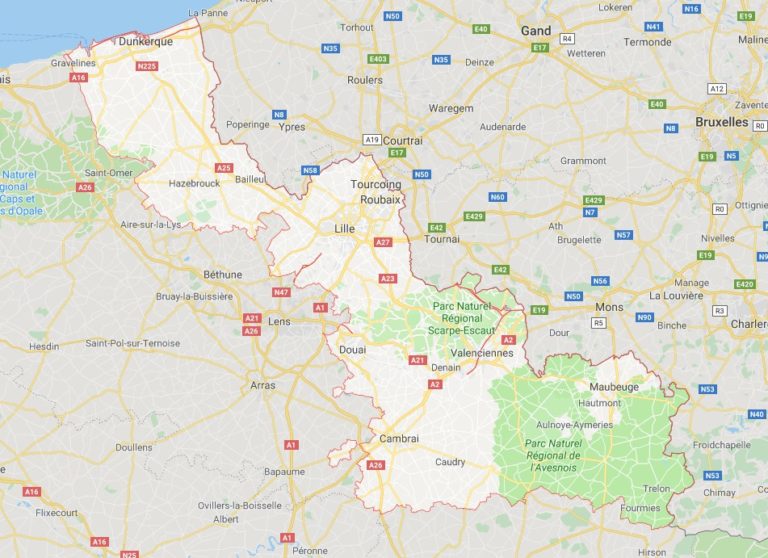 Carte du Nord - Nord carte du département 59 - villes, sites ...