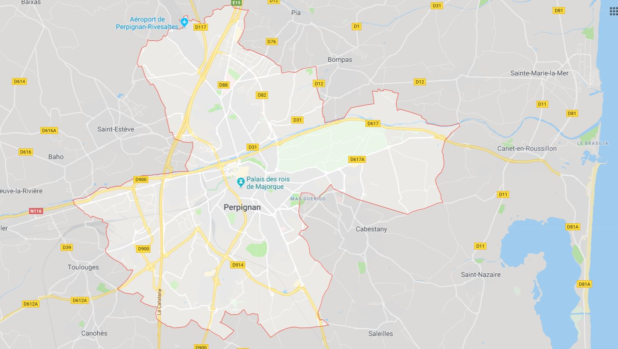 Carte de Perpignan Carte de Perpignan