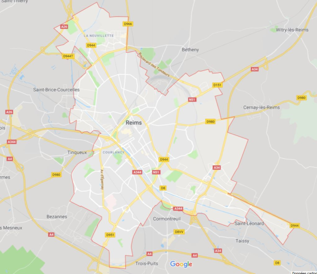 Carte de Reims