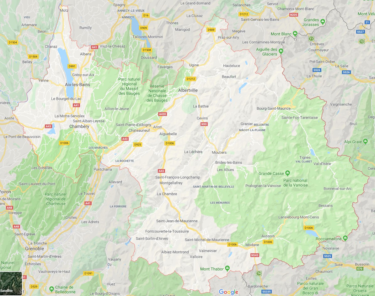 carte de la savoie