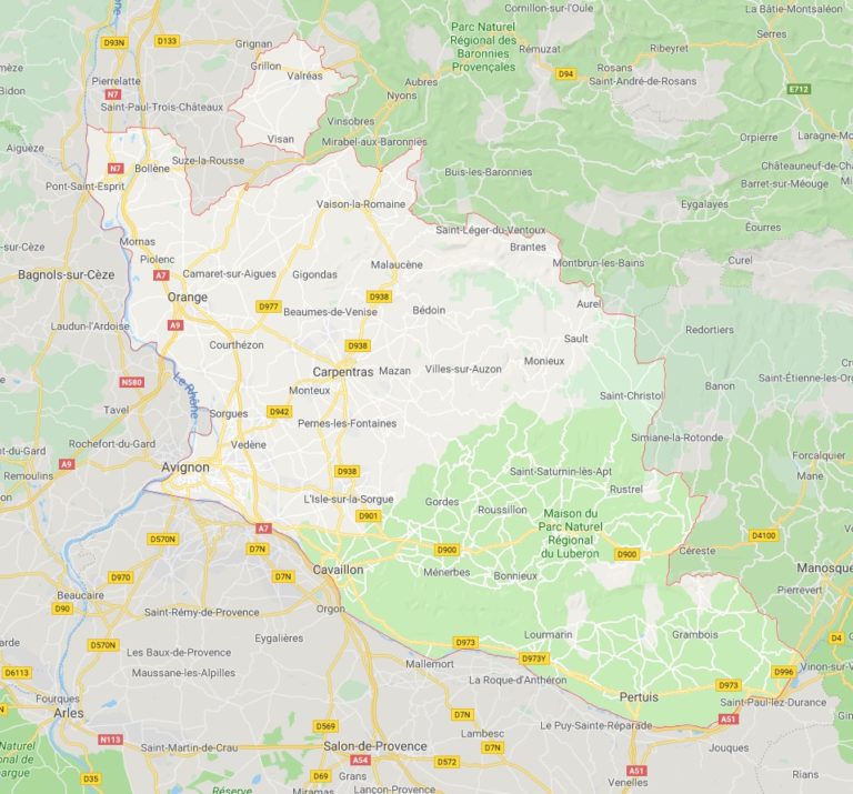Carte du Vaucluse Vaucluse carte des villes, communes, sites touristiques
