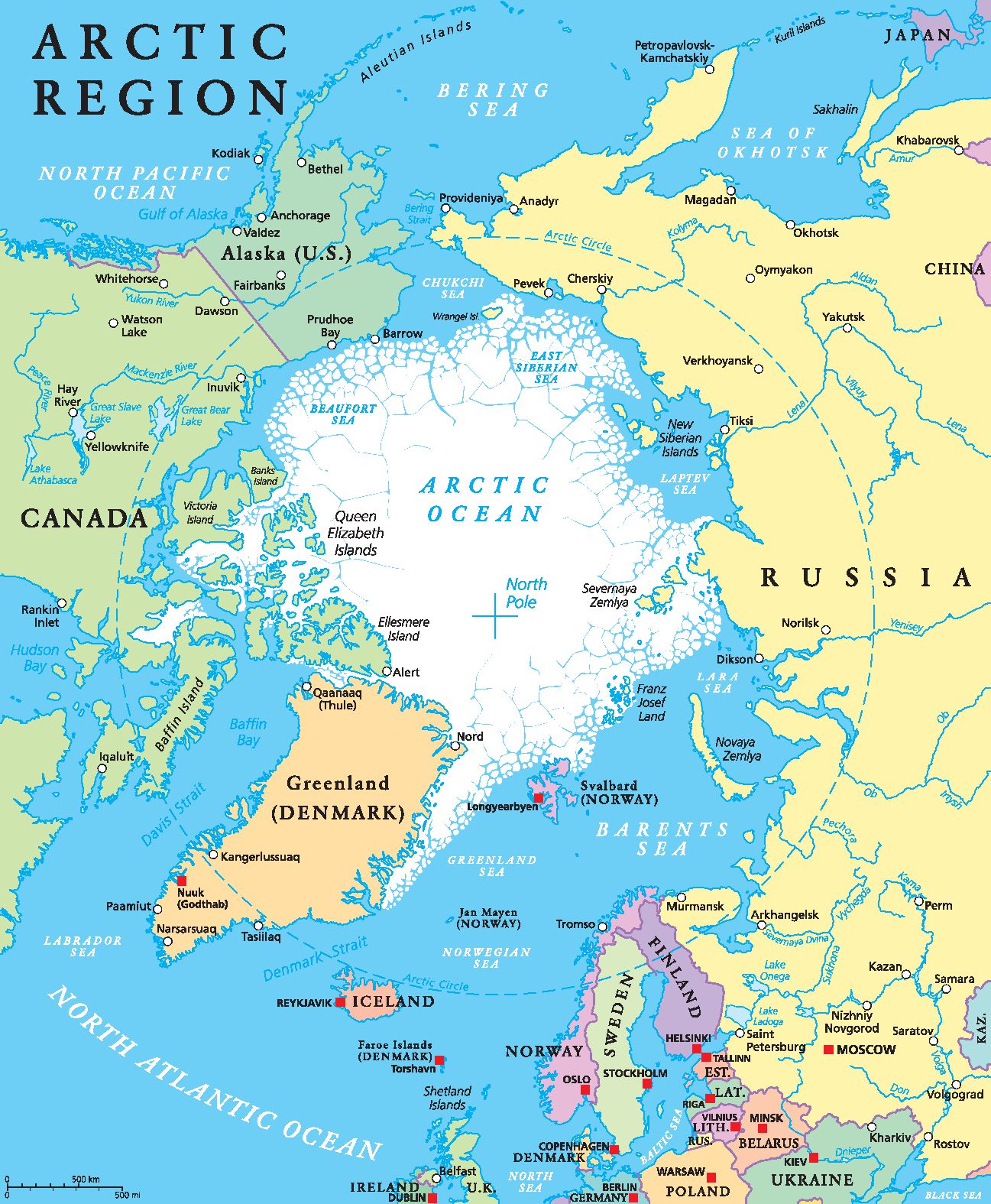Carte de l'Arctique