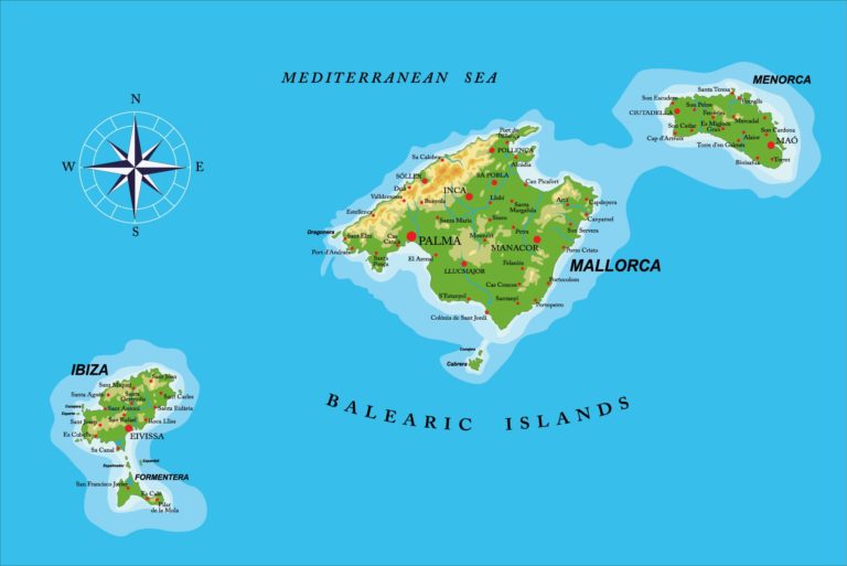 Carte des Îles Baléares Découvrez un